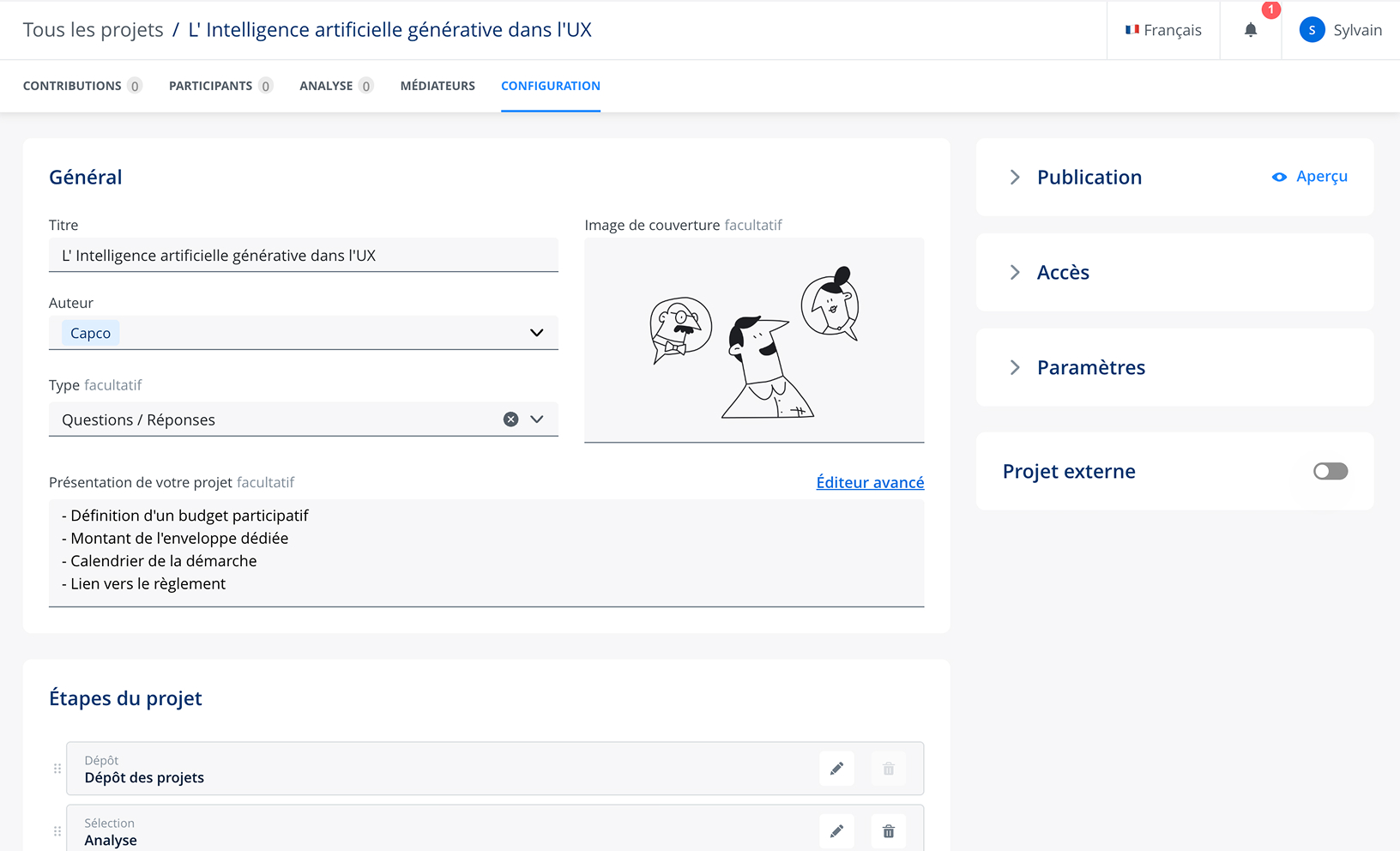Refonte de l'espace d'administration